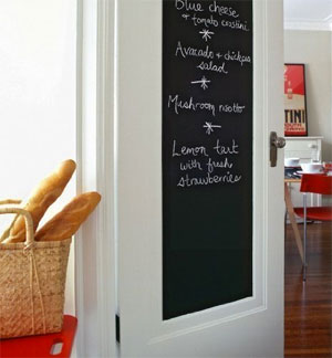 Chalkboard Painted Door (with a Peel-and-Sick Decal!)