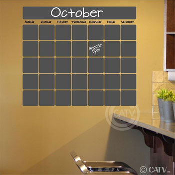 Chalkboard Calendar in Kitchen