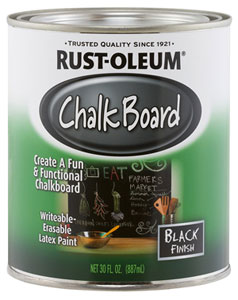 Can of Rusto-oleum Black Chalkboard Paint