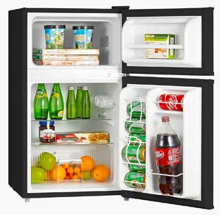 Mini Fridge Freeer with 2 Separate Compartments
