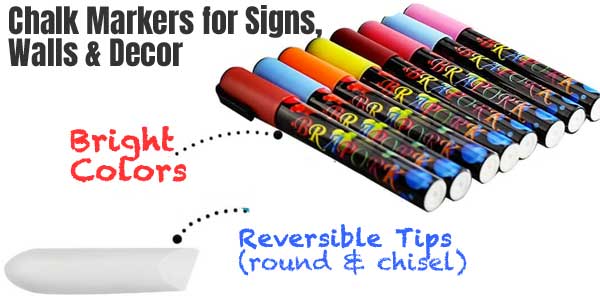Chalk Markers for Signs, Walls and Decor